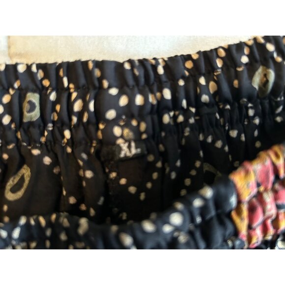 Boho Floral Print Wide Leg Bell Bottom Pants XL Festival Hippie Indie Gypsy Retr - Picture 7 of 12